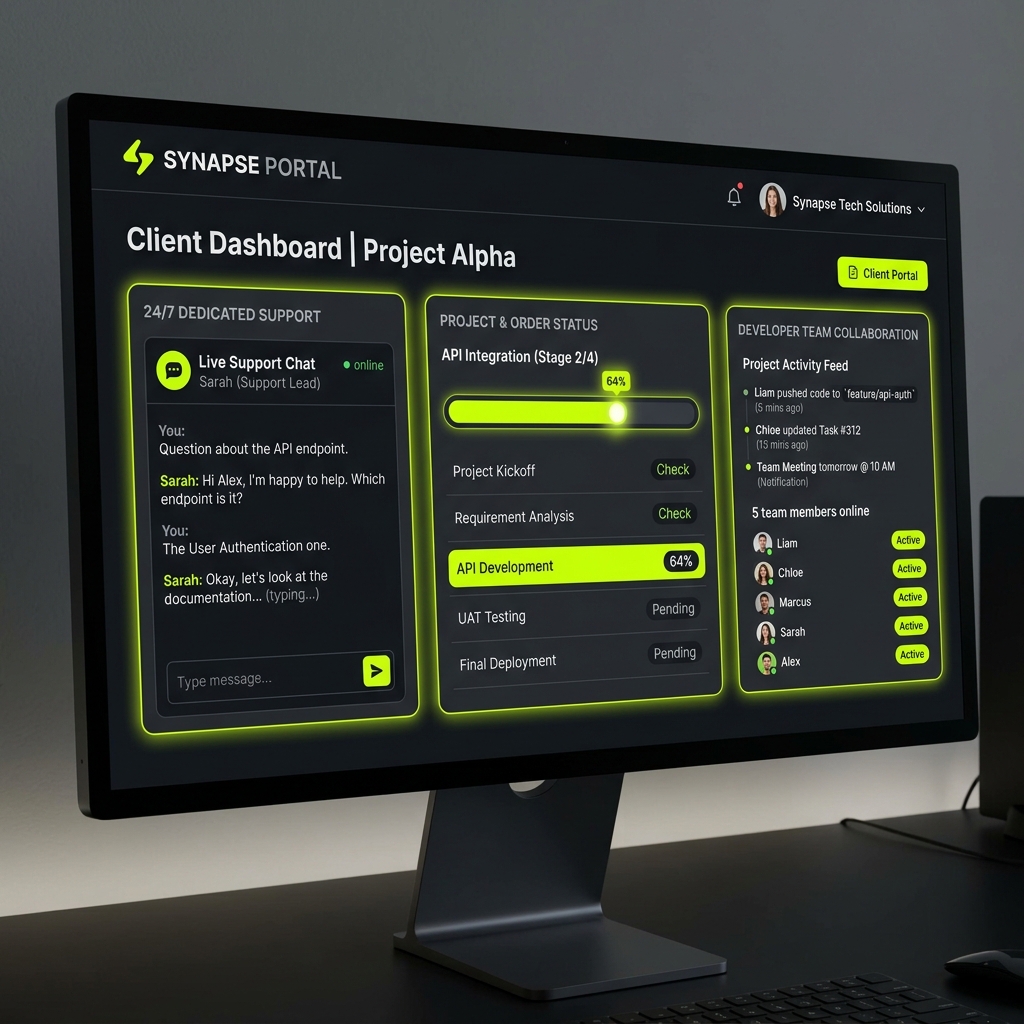 Ongoing Permanent Client Support & Live Console Dashboard